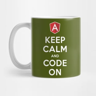 AngularJS programming Tee - KEEP CALM and CODE ON Mug